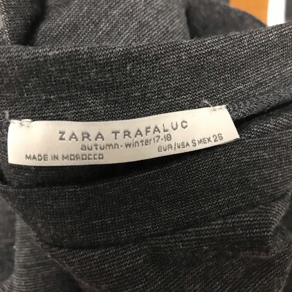 ZARA HEATHER GREY LONG SLEEVE MIDI DRESS - Picture 8 of 9